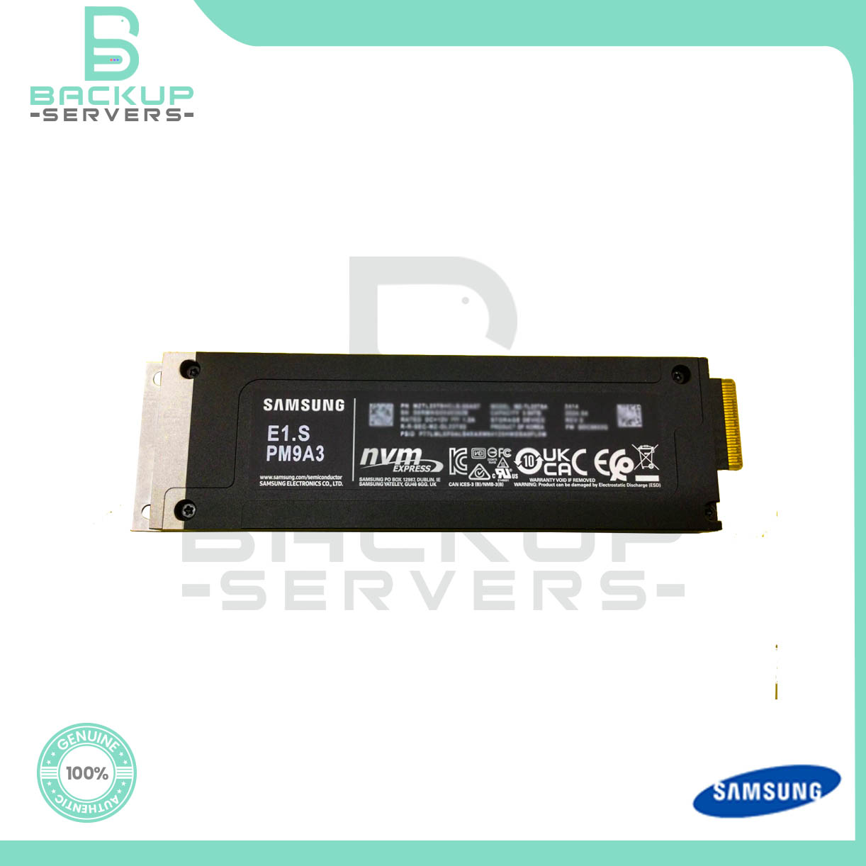 MZ-TL23T8A Samsung PM9A3 3.84TB PCIe 4.0 ×4, NVMe SSD MZTL23T8HCLS